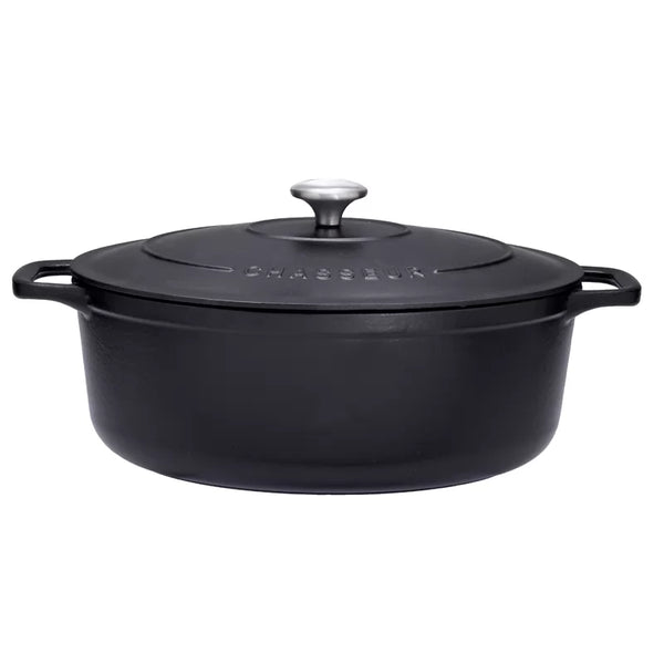 dexam Chasseur 31cm Oval Casserole - Matt Black