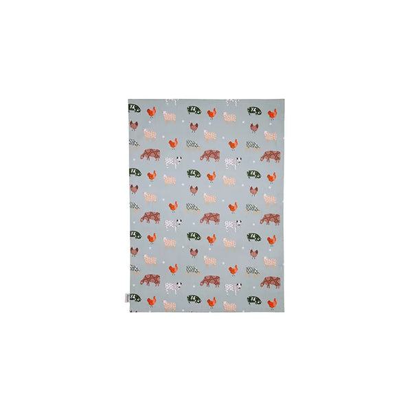 Dexam Farmyard Set Of 2 Tea Towels - Blue