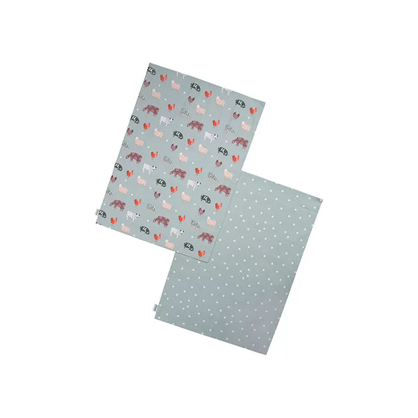 dexam Farmyard Set of 2 Tea Towels - Blue