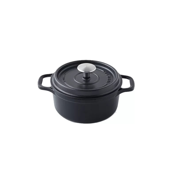 dexam Invicta 22cm Round Casserole - Black