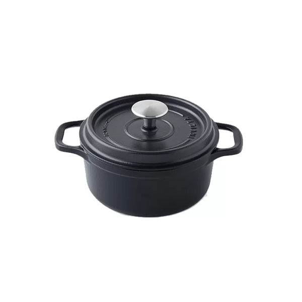 dexam Invicta 24cm Round Casserole - Black