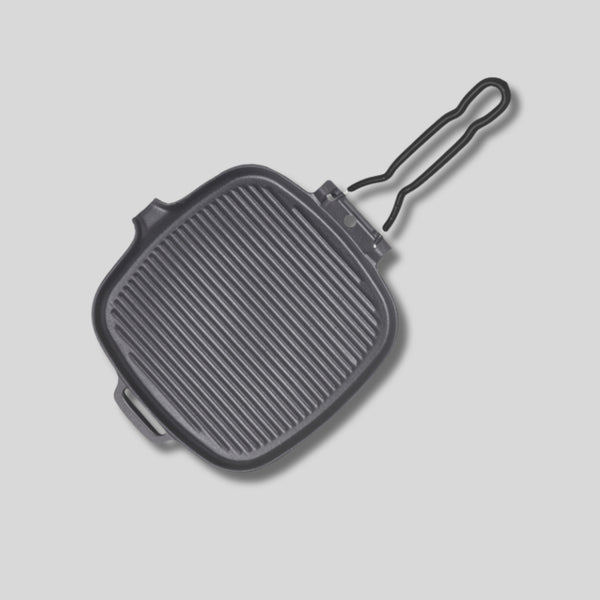 dexam Invicta 27cm Square Smooth Grill Pan - Black