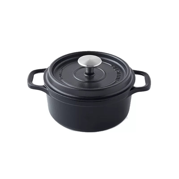 dexam Invicta 28cm Round Casserole - Black