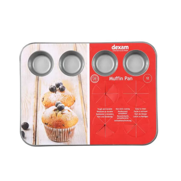dexam Non-Stick 12 Cup Mini Muffin Pan