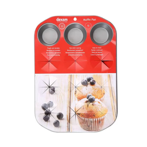 dexam Non-Stick 12 Cup Muffin Pan