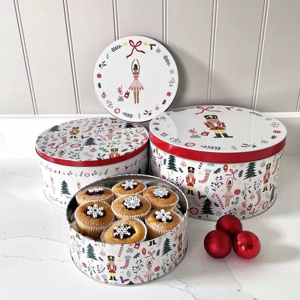 Dexam Nutcracker Set Of 3 Round Cake Tins