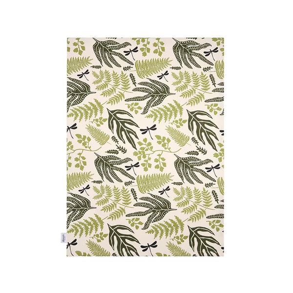dexam Organic Fern Tea Towel - Green