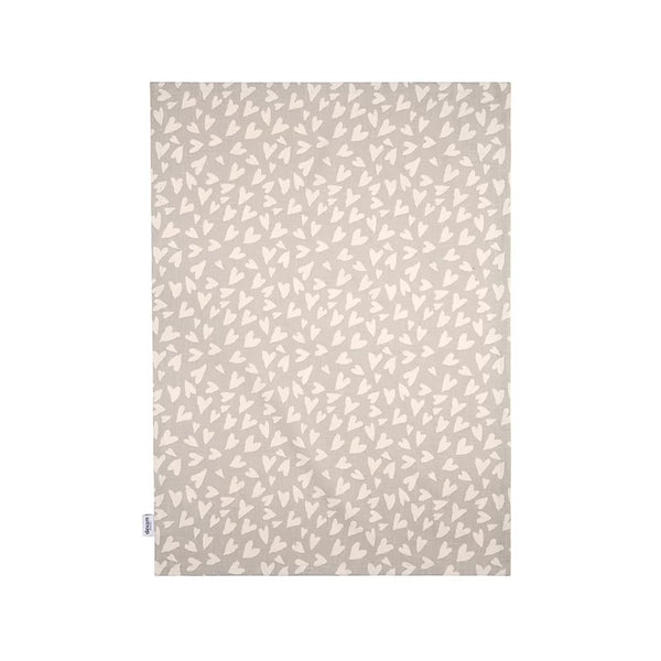 dexam Organic Heart Tea Towel - Grey