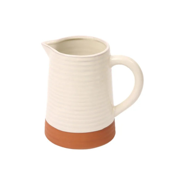 dexam Porto Terracotta Ribbed Jug - Stone