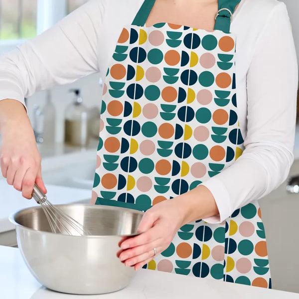 Dexam Retro Spot Recycled Cotton Adult Apron - Teal