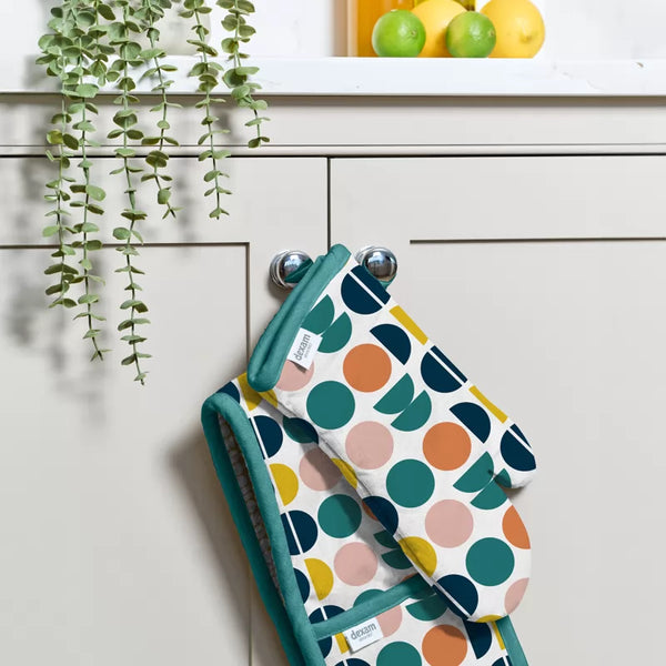 Dexam Retro Spot Recycled Cotton Gauntlet - Teal