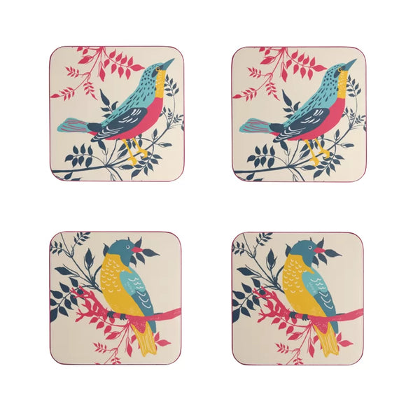 dexam RHS Birds Set of 4 Coasters - Stone