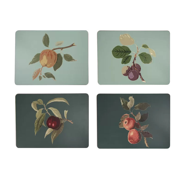 dexam RHS Hooker Fruit Set of 4 Placemats - Blue