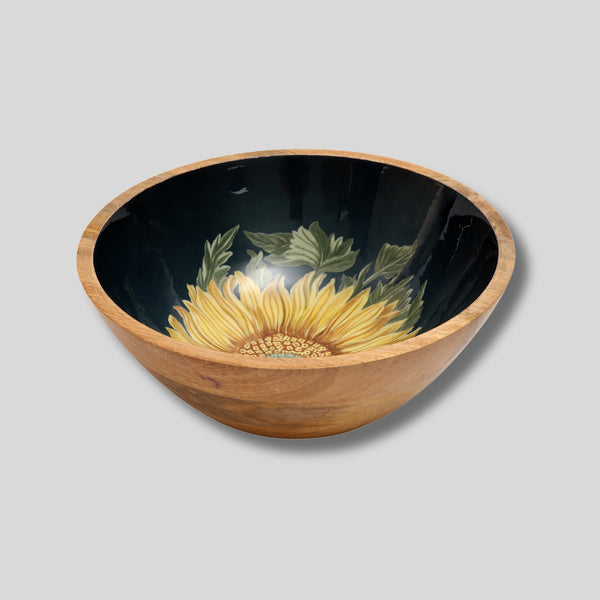 dexam RHS Sunflower Mango Wood Bowl - Navy