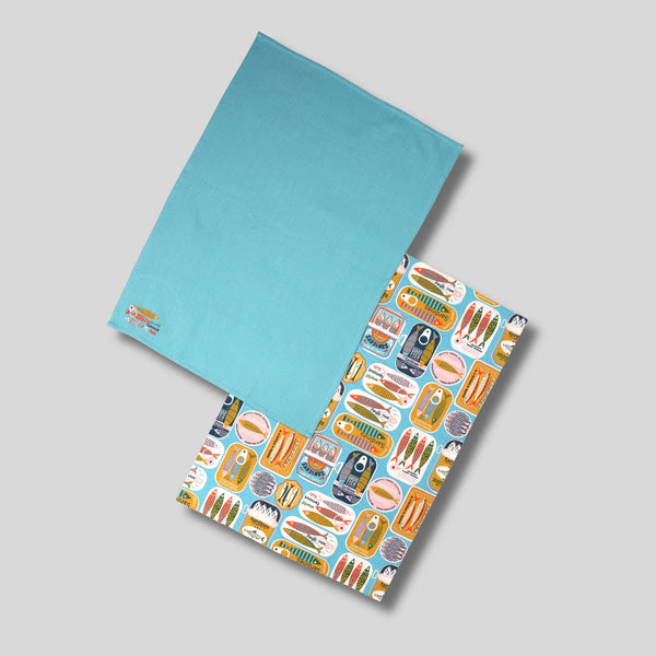 dexam Sardines Set of 2 Tea Towels