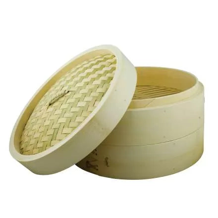 dexam School of Wok 10" 2-Tier Bamboo Steamer