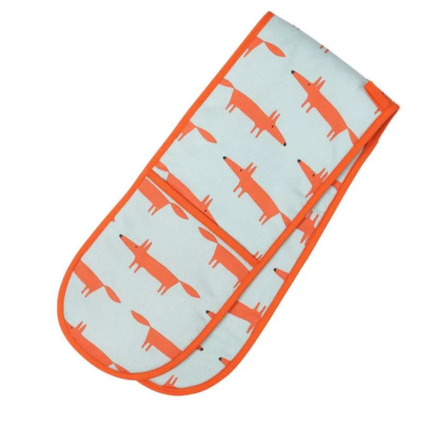 dexam Scion Mr Fox Double Oven Gloves - Blue