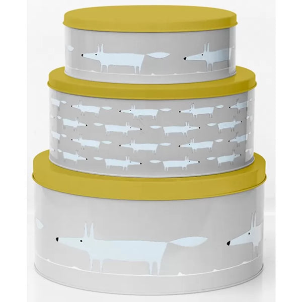 dexam Scion Mr Fox Set of 3 Round Cake Tins