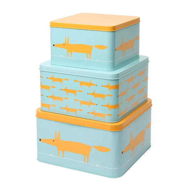 dexam Scion Mr Fox Set of 3 Square Cake Tins