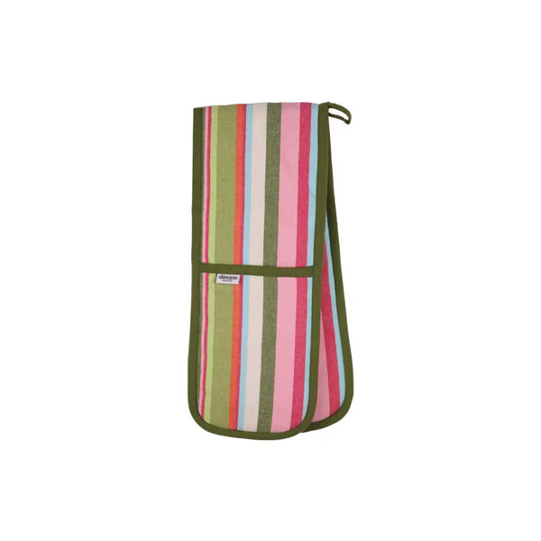 Dexam Striped Recycled Cotton Double Oven Gloves