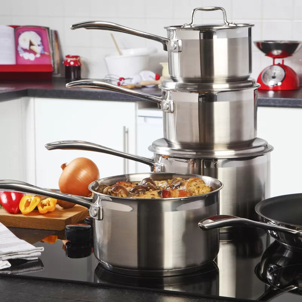 Dexam Supreme 3-Piece Stainless Steel Saucepan Set