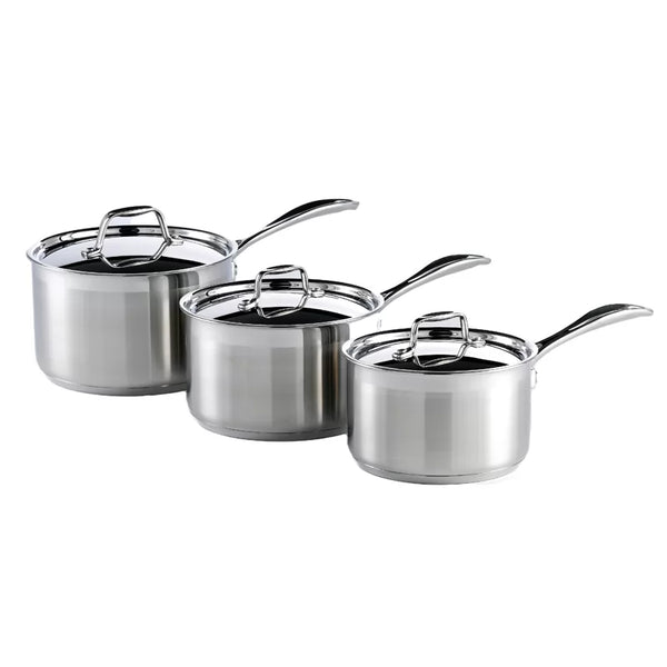 dexam Supreme 3-Piece Stainless Steel Saucepan Set