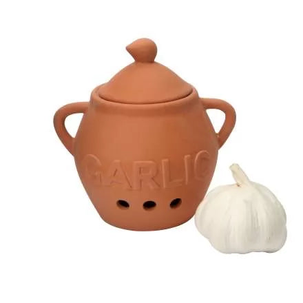 dexam Terracotta Garlic Keeper with Lid dexam Terracotta Garlic Keeper with Lid