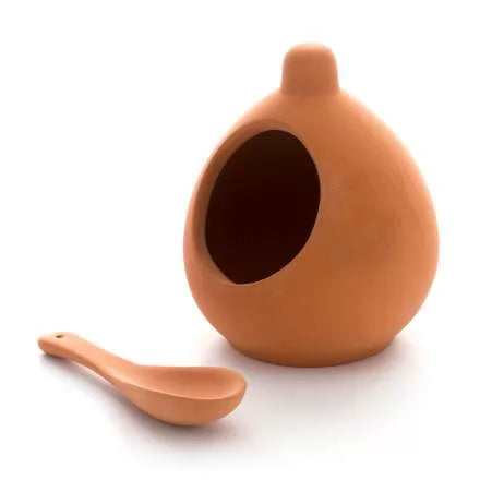 Dexam Terracotta Salt Cellar With Spoon