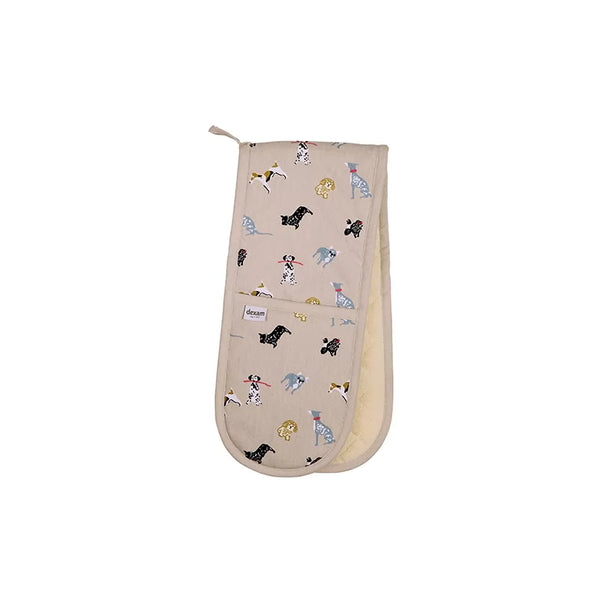 dexam Woof Double Oven Gloves - Stone