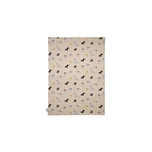 Dexam Woof Set Of 2 Tea Towels - Stone