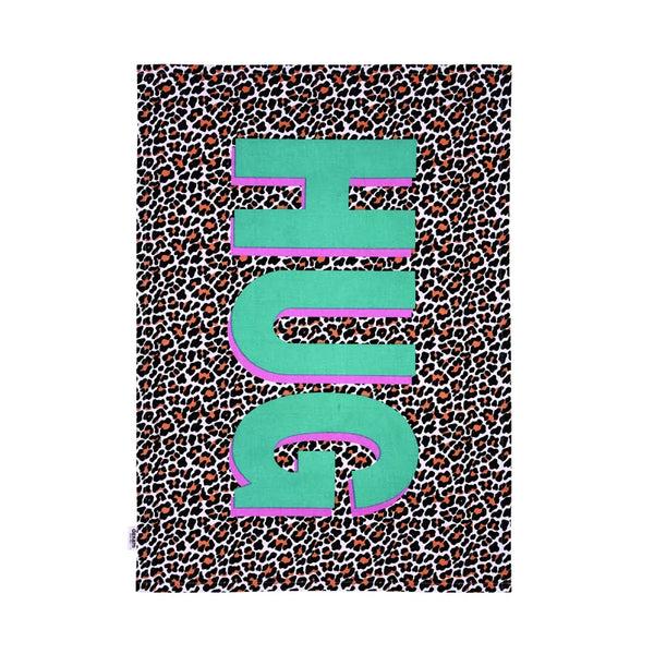 dexam Happy Place Hug Recycled Cotton Tea Towel - Brown