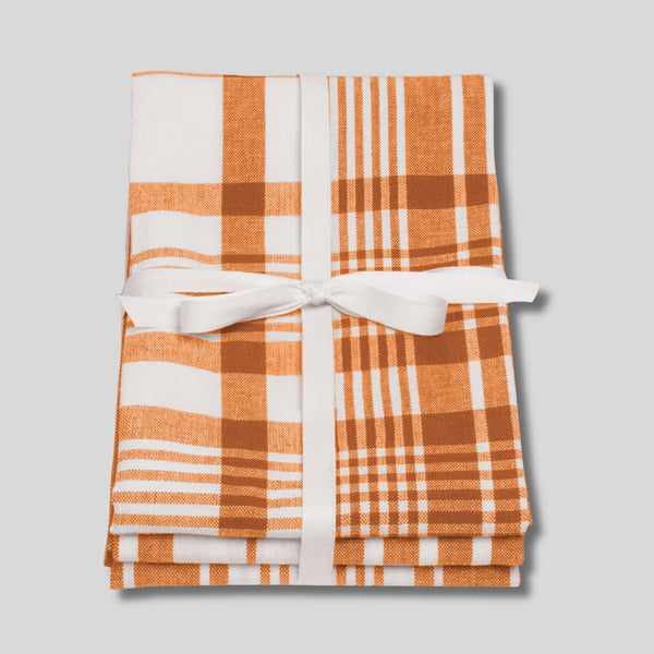 dexam Love Colour Set of 3 Extra-Large Tea Towels – Terracotta