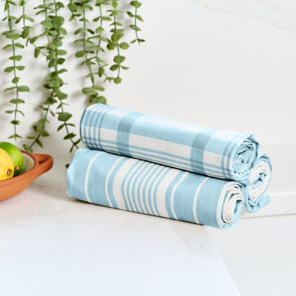 Dexam Love Colour Set Of 3 Extra-Large Tea Towels | Vibrant Cotton Kitchen Textiles
