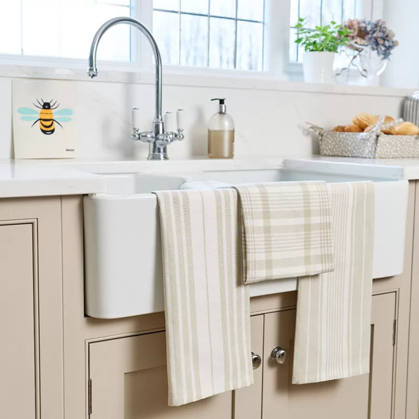 Dexam Love Colour Set Of 3 Extra-Large Tea Towels | Vibrant Cotton Kitchen Textiles