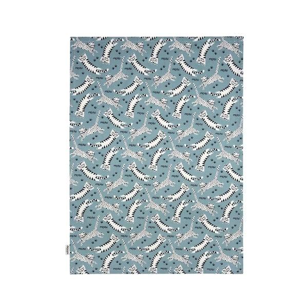 Dexam Meow Recycled Cotton Set Of 2 Tea Towels - Blue