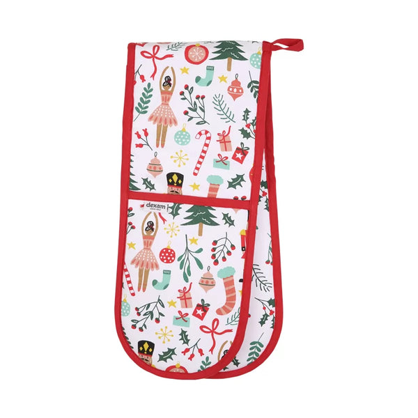 dexam Nutcracker Recycled Cotton Double Oven Gloves