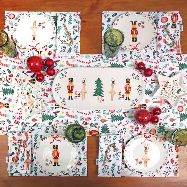 Dexam Nutcracker Recycled Cotton Reversible Table Runner