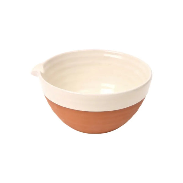 dexam Porto Terracotta Ribbed Small Mixing Bowl - Stone