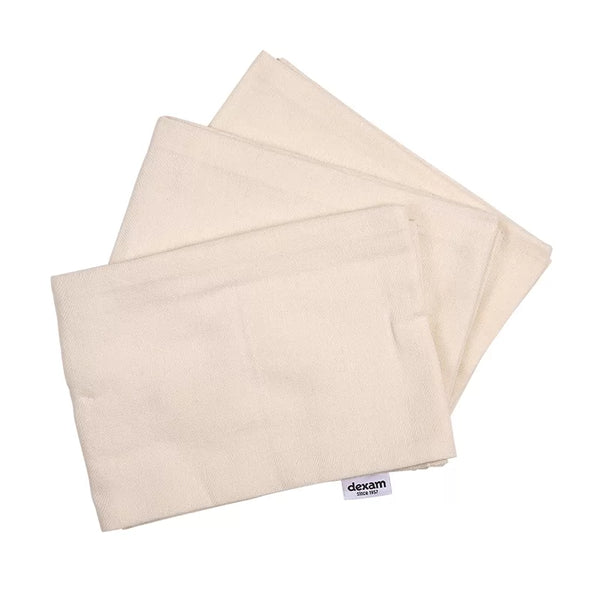 Dexam Recycled Cotton Set Of 3 Flour Sack Towels – Beige