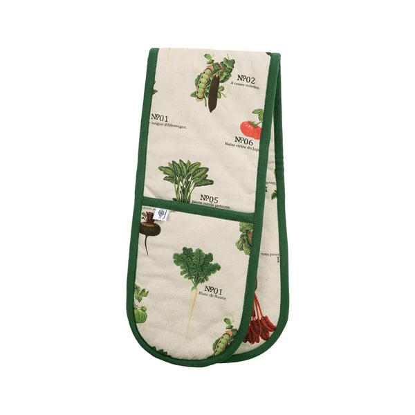 dexam RHS Benary Vegetables Double Oven Gloves - Stone