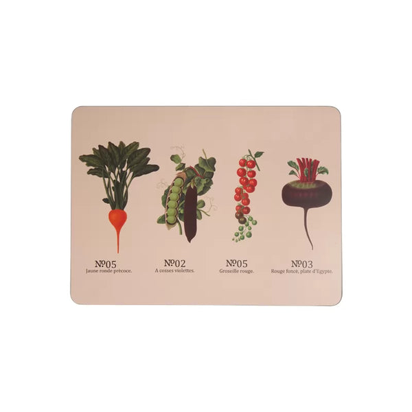 dexam RHS Benary Vegetables Set of 4 Placemats - Stone