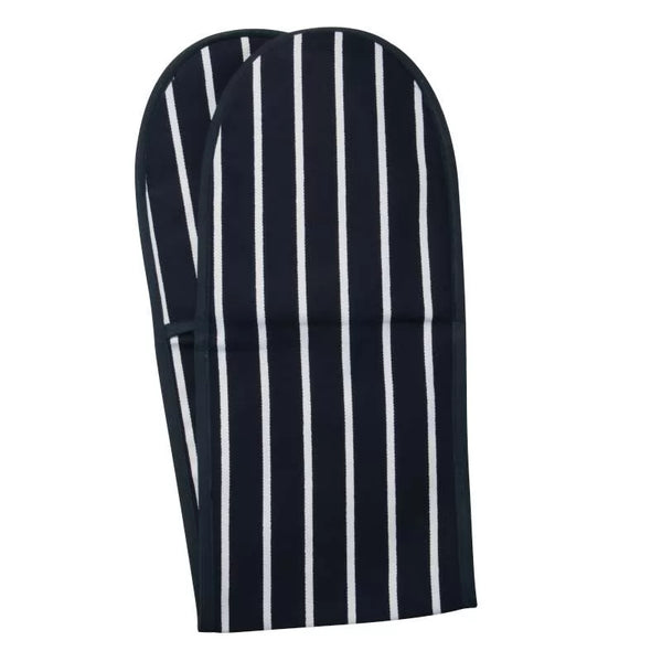 dexam Rushbrookes Butchers Stripe Double Oven Gloves (Made in UK)