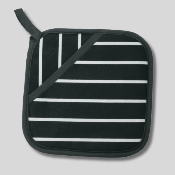 dexam Rushbrookes Butchers Stripe Pot Grab (Made in UK) - Slate Grey