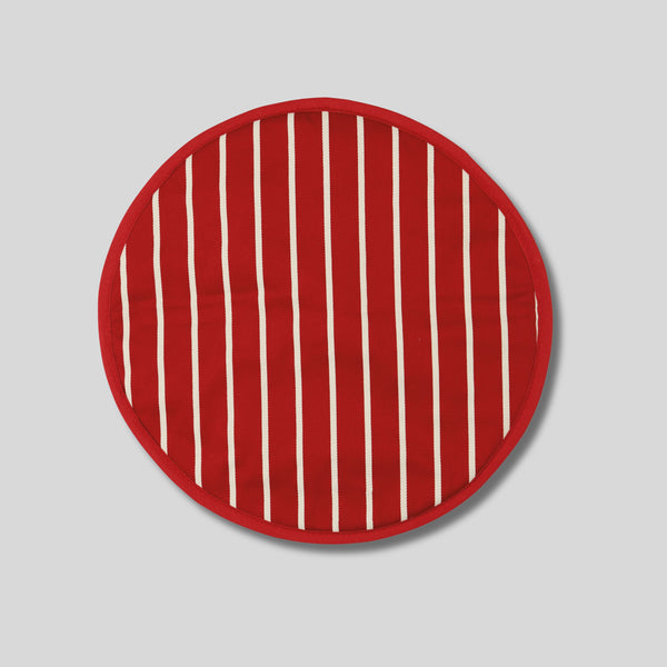 Dexam Rushbrookes Butchers Stripe Round Hob Cover (Made In UK)