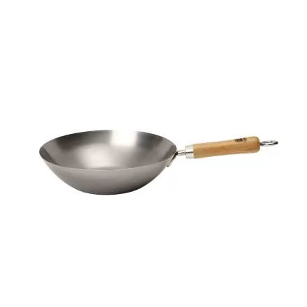 dexam School of Wok 10.5"/27cm Uncoated Carbon Steel Wok