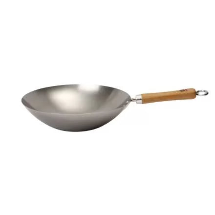 dexam School of Wok 12"/30cm Uncoated Carbon Steel Wok