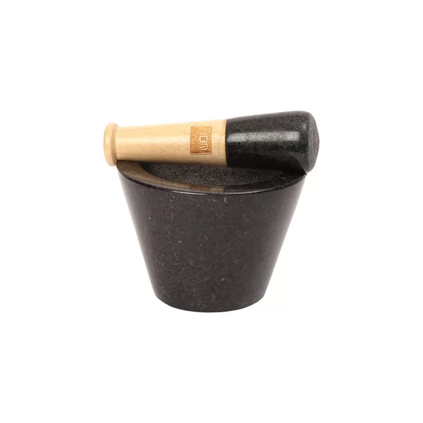 Dexam School Of Wok Granite Pestle And Mortar - Black
