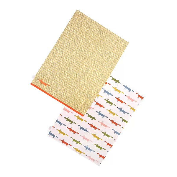 dexam Scion Mr Fox 10th Anniversary Set of 2 Tea Towels