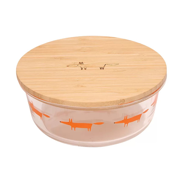 dexam Scion Mr Fox 950ml Large Round Glass Storage Dish
