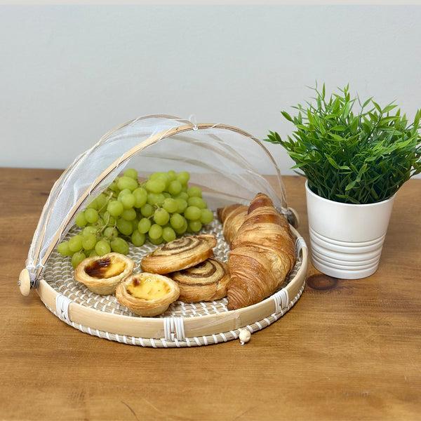Dexam Sintra Seagrass Tray With Food Cover | Sustainable Handwoven Serving Tray